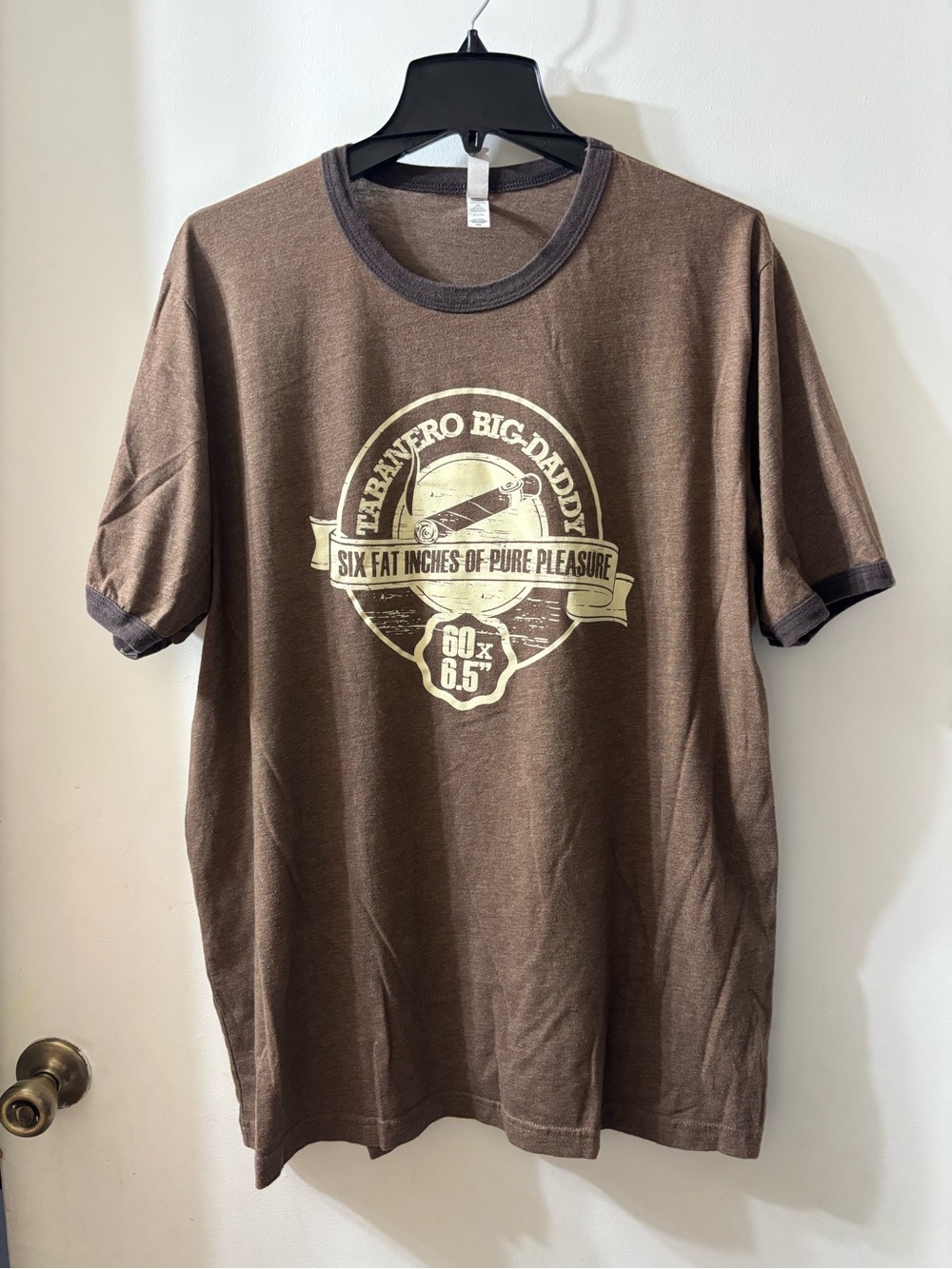 Bella Canvas Brown Graphic Ringer Tee with Cream Logo